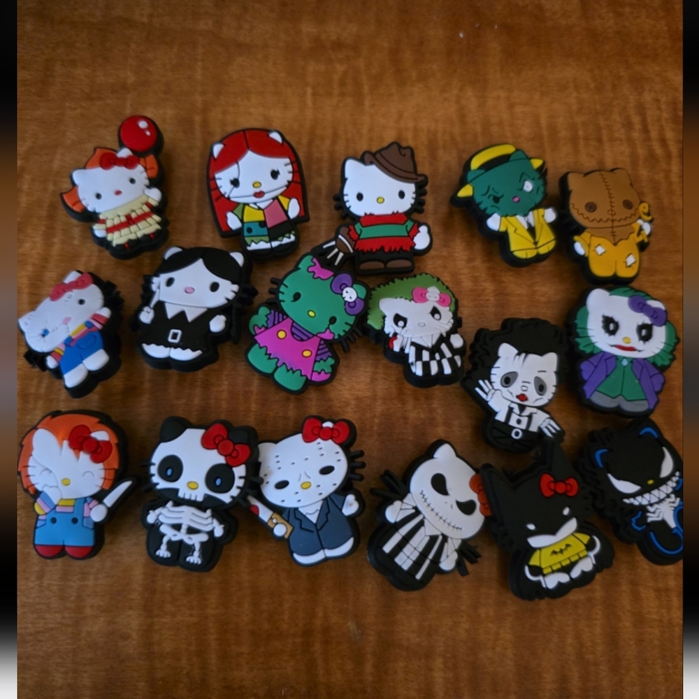 17 Hello Kitty Horror Charms Croc Charms Bag Charms Lunchbox Charms